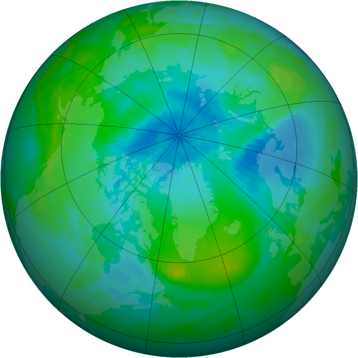 Arctic ozone map for 06 September 1999